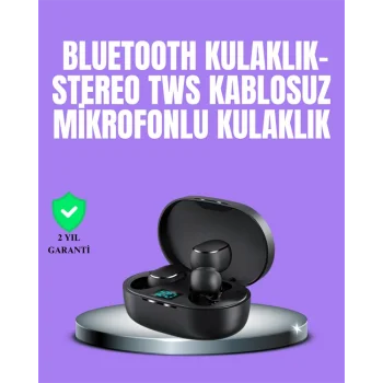 Bluetooth Kulaklık TWS Yüksek Ses Kaliteli Kesintisiz Dijital Göstergeli Kulaklık
