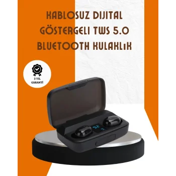Bluetooth V5.0 Parmak Dokunmatik Kontrol Kablosuz Kulaklık Şarj Kutulu Model