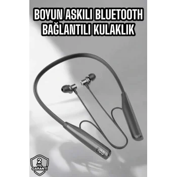 Boyun Bantlı Bluetooth Kulaklık Yüksek Ses Kaliteli 100 Saat Kulaklık