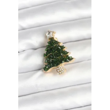 Çam Ağacı Model Yılbaşı Temalı Broş
