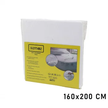 ÇİFT KİŞİLİK YATAK KORUYUCU SIVI GEÇİRMEZ ALEZ 160X200CM HAVA ALIR ANTİBAKTERİYEL ANTİALERJİK (5047)