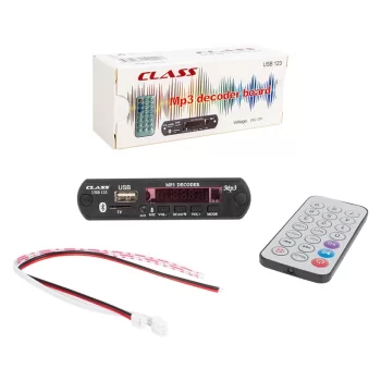 CLASS USB-123 12 VOLT SD+AF+VR OTO TEYP MİKROFONLU USB/SD ÇEVİRİCİ DİJİTAL PLAYER USB BOARD (5047)