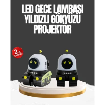 Çocuk Odası İçin Müzikli ve Işıklı Robot Projektör