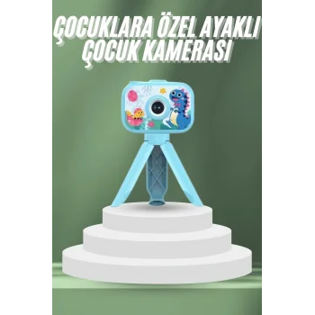 Çocuklara Özel Ayaklı Mini Fotoğraf Makinesi Dijital LCD Ekran