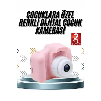 Çocuklara Özel Fotoğraf Ve Video Çeken Mini Çok Renkli Fotoğraf Makinesi