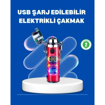 Çok Fonksiyonlu Şarjlı LED Fenerli USB Çakmak