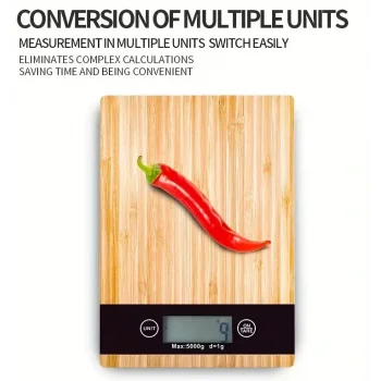 Crown Dijital Hassas Mutfak Tartısı - Terazisi-Hassas Ölçüm 5kg Bambu Görünümlü (5047)