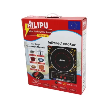 DİJİTAL TEKLİ ELEKTRİKLİ ULTRA FONKSİYONLU OCAK 3500W KIZILÖTESİ PİŞİRİCİ ZAMANLAYICI DOKUNMATİK ALP-DT213 (5047)
