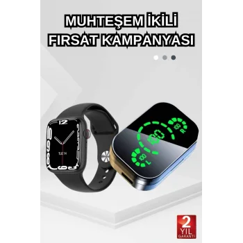 Dokunmatik Akıllı Saat Yeni Nesil Kulaklık Kampanyası ANC Özelliği Yüksek Ses Kaliteli