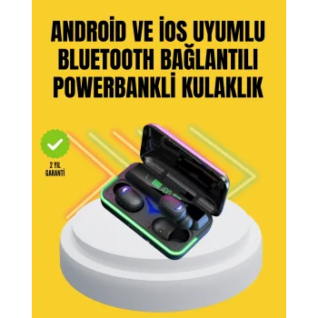 E10 Powerbanklı Bluetooth Kulaklık Oyun Modu ve Şık Tasarım
