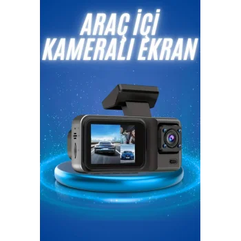 Ekranlı Sürüş Kaydedici DVR Ön ve Arka Kameralı Full HD Çözünürlüklü