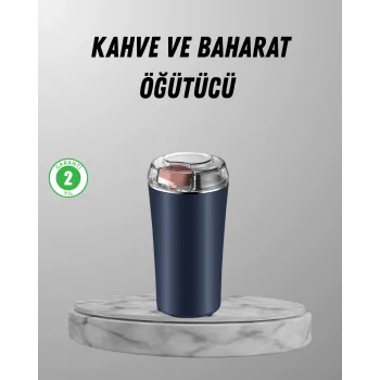 Elektrikli Kahve ve Baharat Öğütücü – Güçlü Motor, Paslanmaz Çelik Gövde, Kolay Temizlik