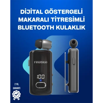 F580 – Klipsli Bluetooth Kulaklık, Gürültü Engelleyici, Uzun Pil Ömürlü