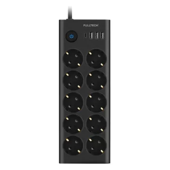 Ftr14 Type-c Girişli Akım Korumalı 10’lu Priz, 3 Usb