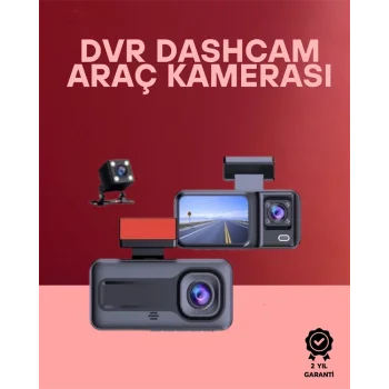 G-Sensör, Hareket Algılama ve Döngüsel Kayıt Özellikli 3lü Kamera Güvenlik Sistemi