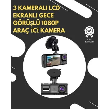 G-Sensör ve Hareket Algılama Destekli 1080p Araç İçi Güvenlik Kamerası