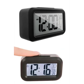 Gece Dijital Masa Saati Dijital Alarmlı Led Ekran Pilli Çalar Saat
