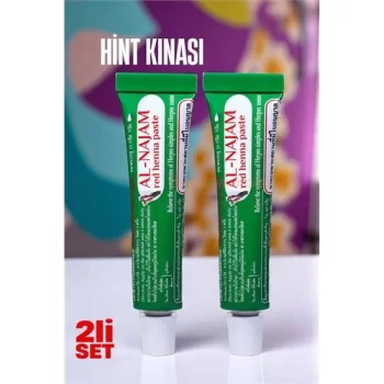 Geçici Dövme Kınası - Tüp Hint Kınası Kırmızı 2li SET Al-Najam