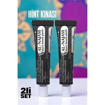 Geçici Dövme Kınası - Tüp Hint Kınası Siyah 2li SET Al-Najam