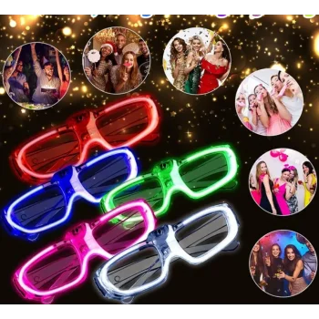 Glow Model 3 Farklı Fonksiyonlu Işıklı Parti Gözlüğü Karışık Renk 12 Adet (5047)