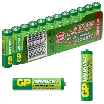 GP 24G-GREENCELL 12Lİ PAKET İNCE KALEM PİL (12Lİ FİYAT) GP 24G-2MTPVS12 (5047)