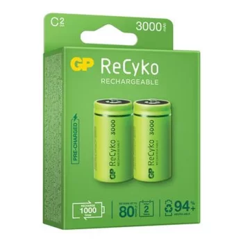 GP 3000 MA NI-MH 1.2V ORTA C BOY ŞARJLI PİL 2LI PAKET (5047)
