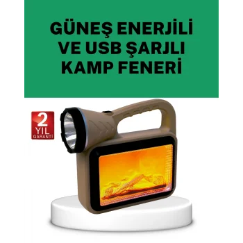 Güneş Enerjili Alev Efektli Lamba – COB Teknolojili, Dış Mekan Aydınlatma