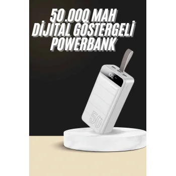 Hızlı Taşınabilir 50.000 Mah Powerbank Led Ekran Android ve İOS Uyumlu
