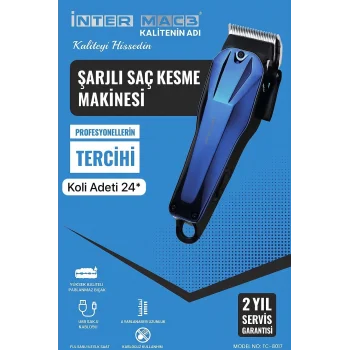 inter Mac3 Şarjlı Saç Kesme Makinesi TC-8017 (5047)