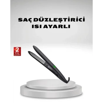 Isı Ayarlı Saç Düzleştirici Titanyum Seramik Plaka, Dijital Ekran