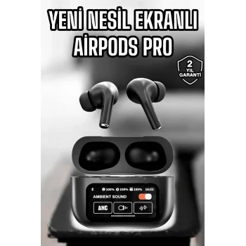 Kablosuz Bluetooth Kulaklık Ekranlı Uzun Şarj Süreli ANC Destekli