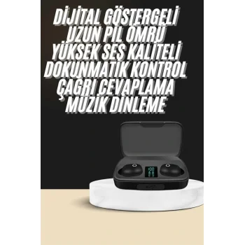 Kablosuz Dijital Göstergeli Çağrı Cevaplayabilen TWS 5.0 Bluetooth Kulaklık