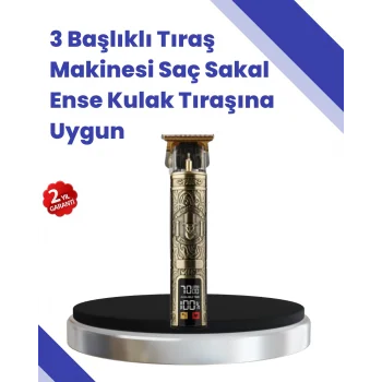 Kablosuz Saç Sakal Düzeltici – Çoklu Başlık ve Taraklı