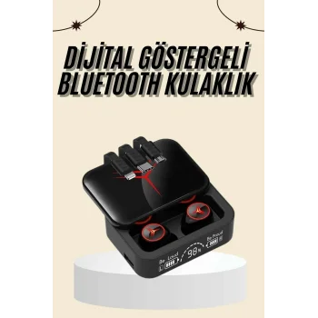 Kablosuz Şarj Göstergeli Powerbank Özellikli Bluetooth Kulaklık Çağrı Cevaplayabilen