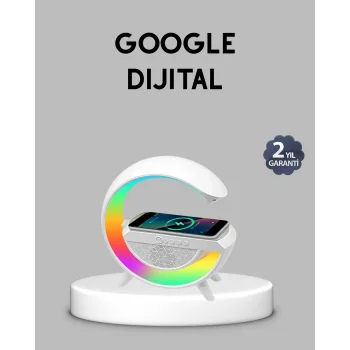 Kablosuz Şarjlı Bluetooth Hoparlör ve Gece Lambası – NFC, FM Radyo, RGB Işık