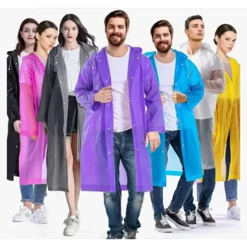 Kadın Erkek Yağmurluk Kapüşonlu Çıtçıtlı Eva Raincoat (5047)