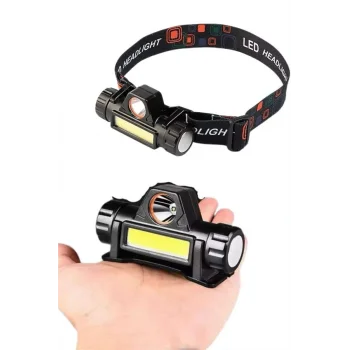 Kafa Lambası Çalışma Işığı Süper Parlak Mıknatıslı Lityum Lion Pilli