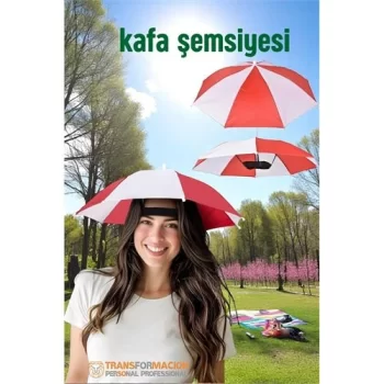 Kafa Şemsiyesi Güneş Koruma Şemsiyesi Relax Eller Serbest 4 Mevsim Kafa Şemsiyesi