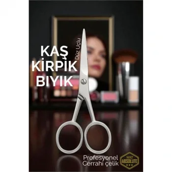 Kaş Kirpik Makası - Bıyık Makası Profesyonel Cerrahi Çelik