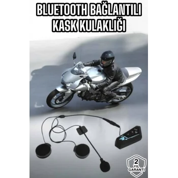 Kask Kulaklığı Motosiklet Intercom Interkom Dinleme Konuşma Özellikli Su Geçirmez