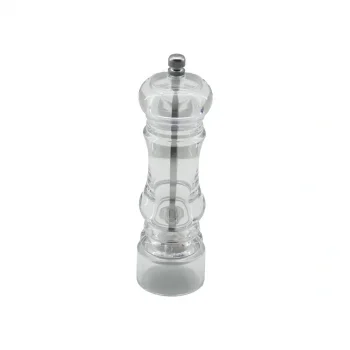 KÜÇÜK AKRİLİK ŞEFFAF MİKA KRİSTAL PLASTİK BAHARAT ÖĞÜTÜCÜ ÇAP: 5CM Y: 17.5CM (5047)