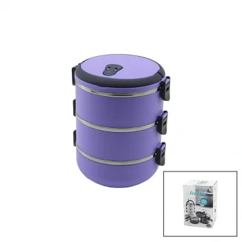 LİLA 3LÜ SEFER TASI SAKLAMA KABI 1.8LT (5047)