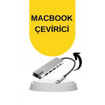 Macbook Pro/air Uyumlu USB Type-C 8 In 1 Hub Dönüştürücü Çevirici Çoklayıcı USB Hdmı Micro Sd 8 Girişli
