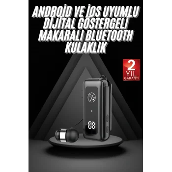 Makaralı Bluetooth Kulaklık Telefon Uyumlu Makaralı TF Kart Girişli Güç Göstergeli