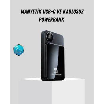 Manyetik Güç Bankası 15W Kablosuz 20W PD Hızlı Şarj