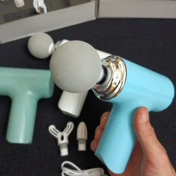 Masaj Tabancası Darbeli Titreşimli 4 Başlıklı Profesyonel Şarjlı Mini Masaj Aleti (5047)