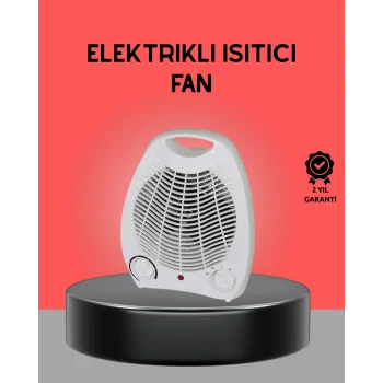 Mini Elektrikli Isıtıcı 2000W – Termostatlı Fanlı Isıtma, Taşınabilir Tasarım