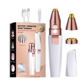 Mini Şık Tasarım Iki Başlı Led Işıklı Şarjlı Ruj Epilatör Kaş Düzeltici Kadın Epilasyon Tıraş Aleti