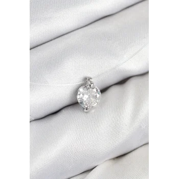 Misineli Zirkon Taşlı Model Gümüş Renk Hayalet Kolye