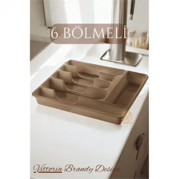 Çekmece İçi Kaşıklık Kepçelik 6 Gözlü LATTE